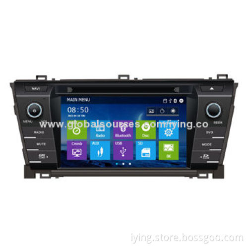 Car DVD Player for Toyota Corolla 2014, Car GPS/Audio, Built-in TV Tuner